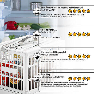 Goods+Gadgets Aufbewahrungssystem Kühlschrankbox Kühlschrankschloss,  (Fridge Locker), Kühlschrank Tresor-Box