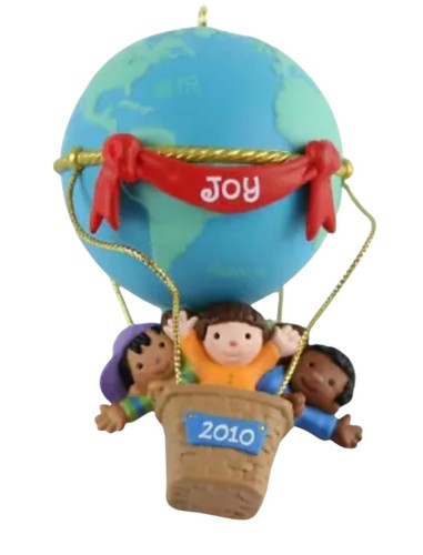 Hallmark Ornament A World of Joy Globo Globo aerostático Globo con Niños UNICEF 2010