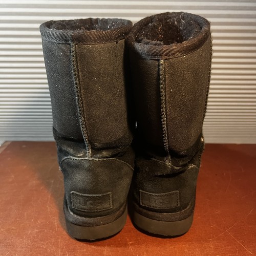UGG Womens Australia 1096472 Black Suede Classic Logo Sparkle Ankle Boots Size 6 - Picture 7 of 19