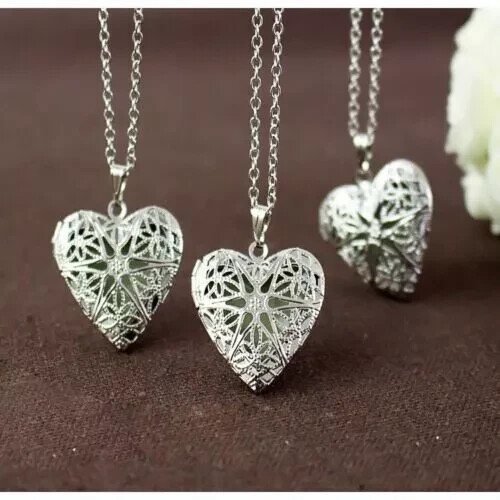 Women Multiple Styles Necklace Memory Keepsake Openable Photo Locket Pendant - Picture 19 of 107