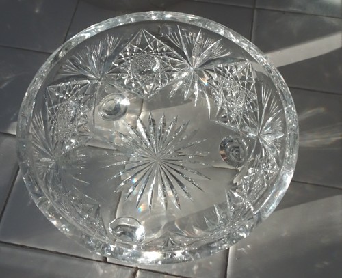 Lot of 3 American Brilliant Cut Glass ABP Decanter & 2 Bowls Circa 1900 - Picture 3 of 12