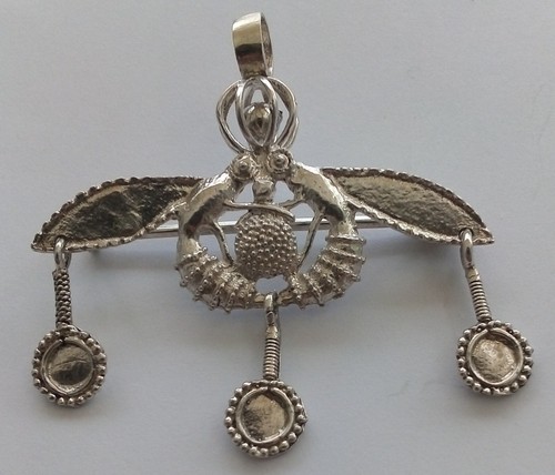 GREEK JEWELRY ILIAS LALAOUNIS STERLING SILVER 925 MALIA BEES BROOCH/PENDANT - M