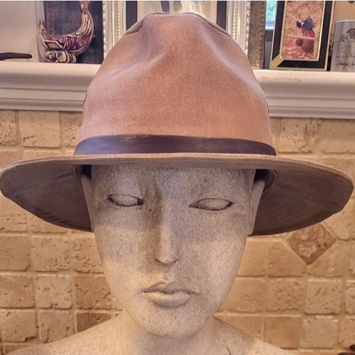 Vintage Country Gentleman Brown Grey Suede Leather Hat - Picture 3 of 16