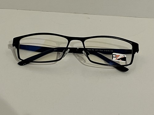 Monturas de gafas PZ Mod PZ1271 borde completo negro 51-18-135 lente transparente - Imagen 5 de 8