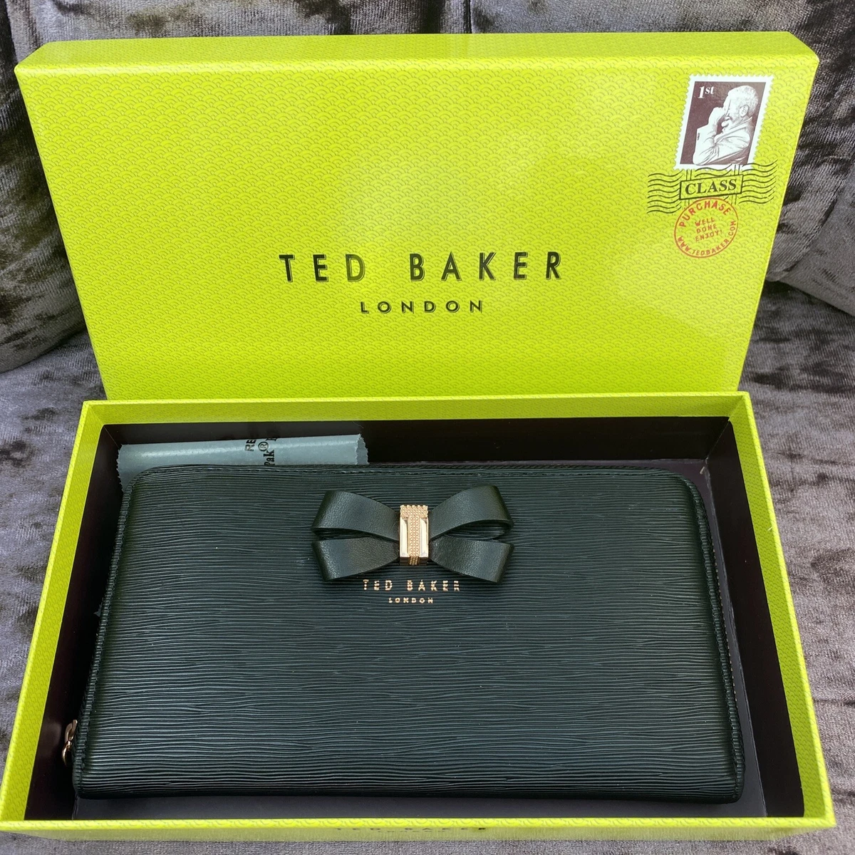 Ted baker black and rose gold purse best sale