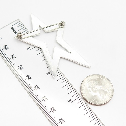 925 Sterling Silver Vintage Mexico Star Pin Brooch - 第 2/7 張圖片