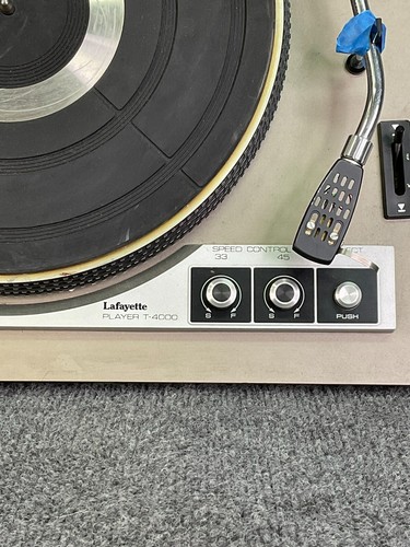 Vintage Turntable Lafayette T-4000 Belt Drive Record Player W/O Dust Cover - Picture 13 of 22