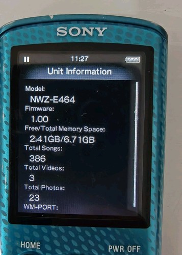 Sony Walkman NWZ-E464 Digital Media Player (Blue). Good Used Condition. Working - Picture 7 of 12