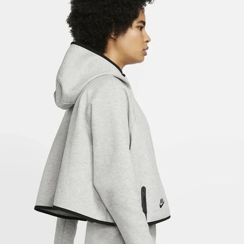 NWT women's small nike Tech Fleece Cape hoodie Jacket $130 BV3396 063 - Picture 3 of 8