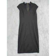 Alexia Adamor Dress Womens Large Katrina Bodycon Exposed Zip Career Fitted Midi