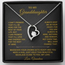 To My Granddaughter Necklace, Granddaughter Gift from Grandma, Christmas Gift