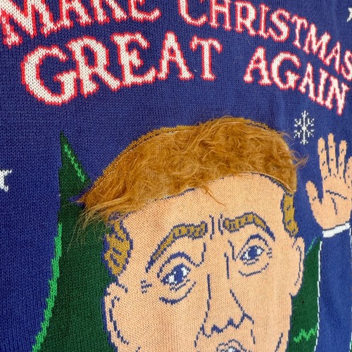 Make Christmas Great Again Ugly Christmas Sweater Trump Adult Size XL Holiday - Picture 6 of 7