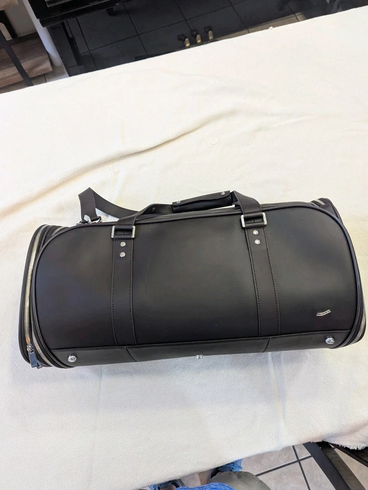 Bolso de mano Vocier Zero Pliegue de cuero marrón F35 Foto 2 de 4