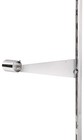 SSWBasics 12 inch Round Chrome Hangrail Bracket for Slotted Standard - 1 inch