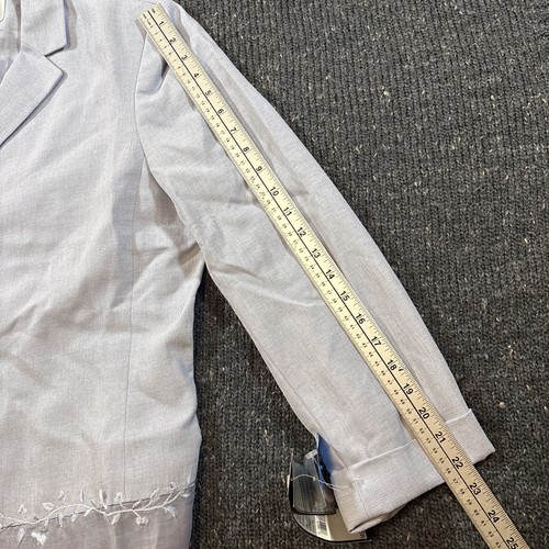 Damen Vintage Kasper puderblau Seide Glanz Rock und Blazer Anzug Größe 16 - Bild 8 von 18