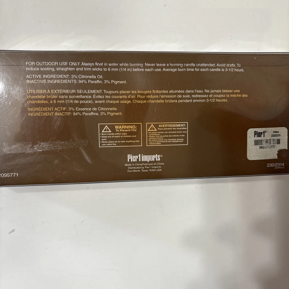 Pier 1 Imports Citronella Scented Floating Candles Pack Of 3 Flower New - Image 2 of 4