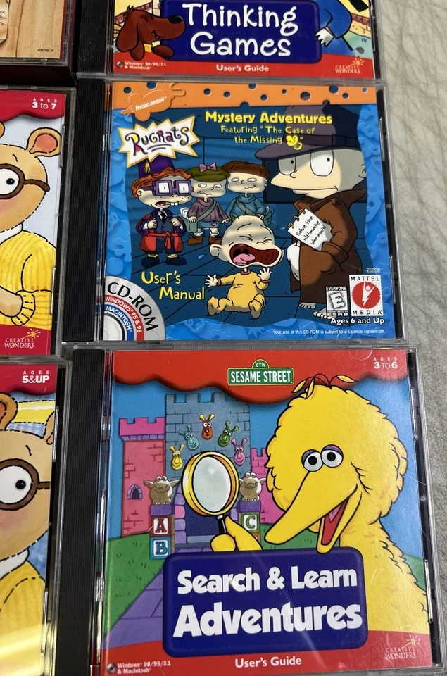 educational adventure cd roms Lot Of 10 Windows Madeline Arthur Big Bird Reading - Image 3 of 4