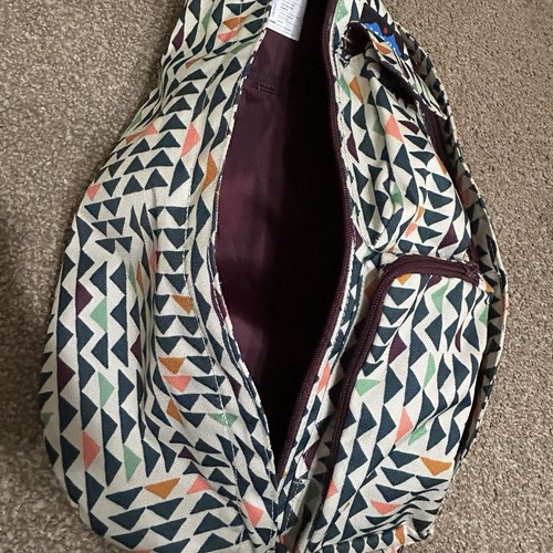 Kavu Bag Rope Sling Backpack Geometric Design Travel Hiking Outdoors Camping - Picture 5 of 12