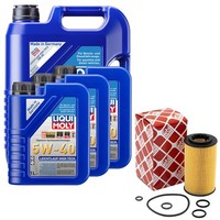 MotoröL Set High Tech 5W-40 Liqui Moly 8 Liter + ÖLfilter FüR Chrysler Mercedes