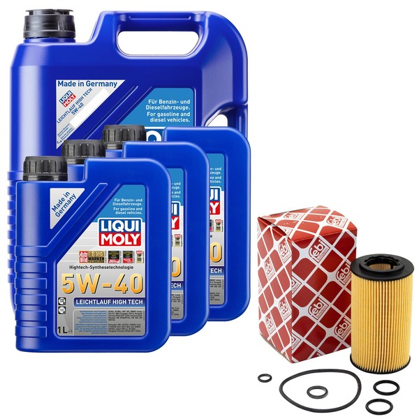 MotoröL Set High Tech 5W-40 Liqui Moly 8 Liter + ÖLfilter FüR Chrysler Mercedes-image