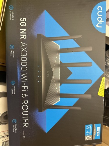 Cudy P5 2402 Mbps 4-Port 1000 Mbps Wireless Router - Black