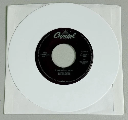 The Beatles - A Hard Day’s Night / Things We Said Today 7” 45 RPM White Vinyl