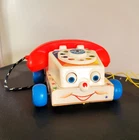Vintage 1961 Fisher Price Chatter Telephone Pull Toy
