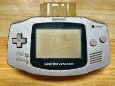 Nintendo Gameboy Advance AGB001 Silver Handheld System Console - Parts or Repair