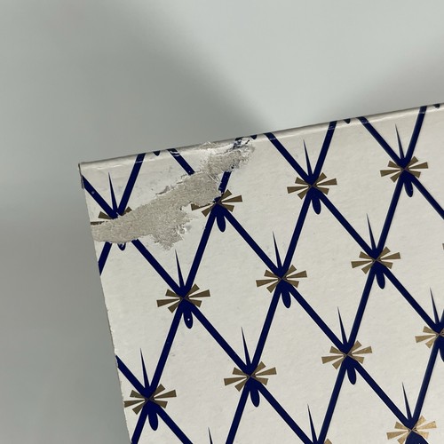 Lomonossow russisches Porzellan kobaltblau Netz Design 22K Gold 4,5" Knospe Blumenvase - Bild 10 von 13