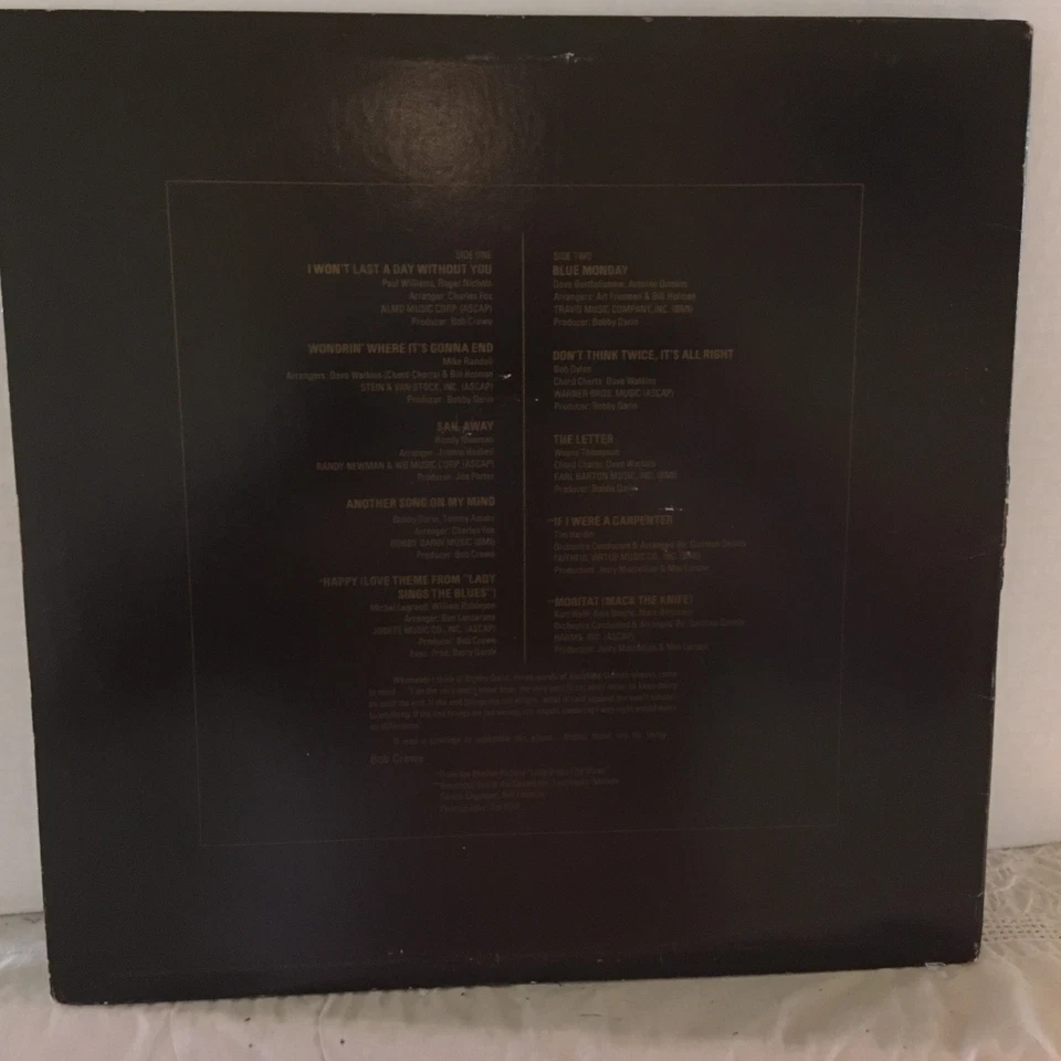 Bobby Darin 1936-1973 Record Album Vinyl LP Motown 813V1 - Image 2 of 4