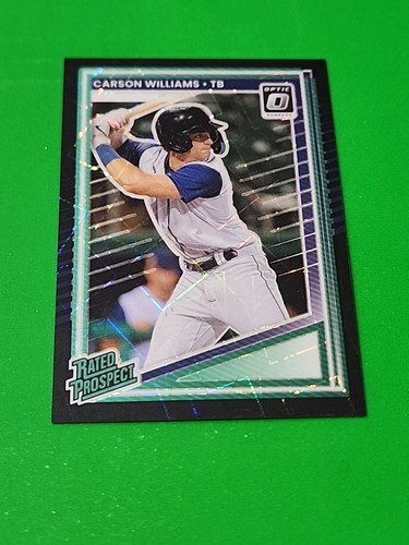 Carson Williams 2025 Panini Donruss Optic Black Velocity 39/39 Tampa Bay Rays