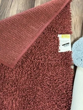 Casaluna Cotton Looped 21 X 34" Bath Rug Mélange Burgundy (Clay) NEW