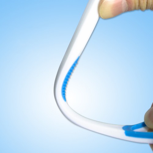 6 Stück Zungenreiniger Schaber Mundpflege Werkzeug mit rutschfestem Griff Design - Bild 3 von 11