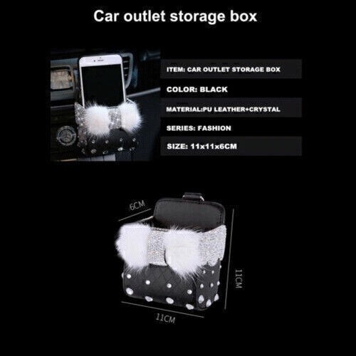 Car Organizer Auto Vent Outlet Bling Diamond Crystal Car Mobile Phone Holder - Photo 4 sur 13