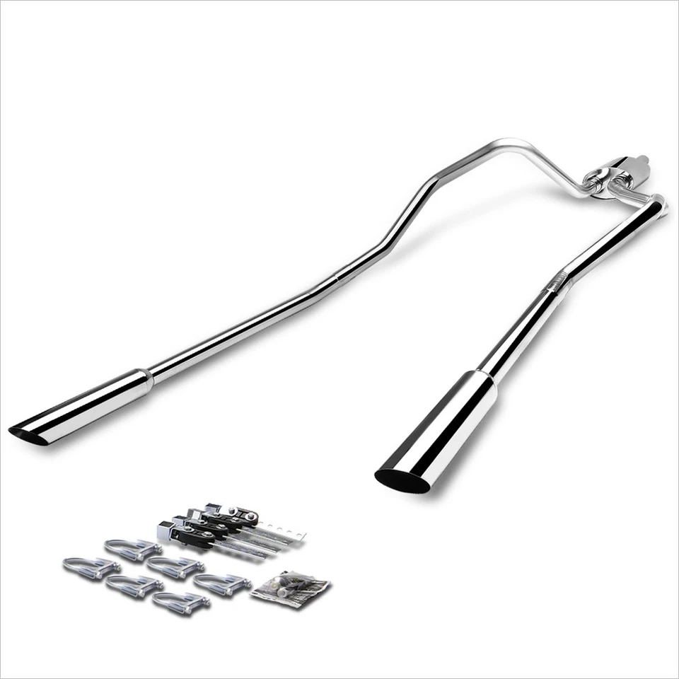 Sistema de escape Catback silenciador punta inclinada 3,5" para Ford F150 4,6/5,4 V8 04-08 Foto 2 de 4