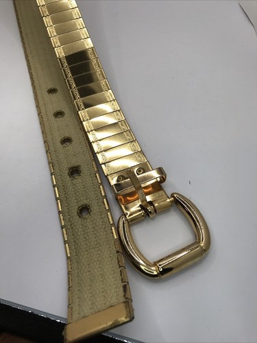 Goldtone Ornate Metal 1” belt 36” Total - Imagen 4 de 8