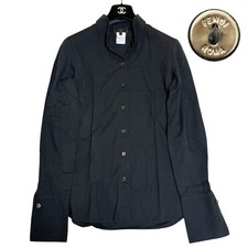 Fendi Shirt Blouse Long Sleeve Top M Black Black
