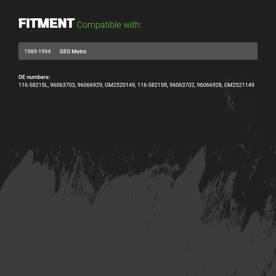 Turn Signal/Corner Light For Geo Metro 1989-1994 LH OR Right Front 116-58215L Foto 4 de 4