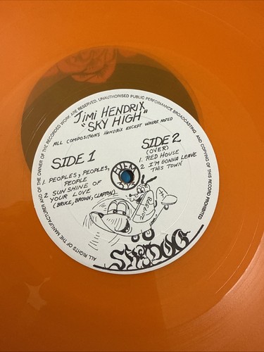 Classic Rock LP JIMI HENDRIX Sky High ORANGE VINYL - Picture 15 of 17