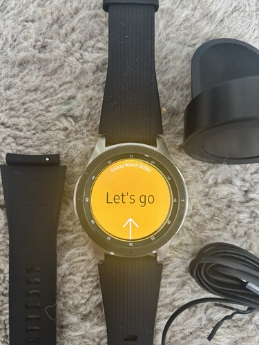 Samsung Galaxy Watch 46mm SM-R800 Bluetooth GPS Smartwatch Silver - Zdjęcie 2 z 6