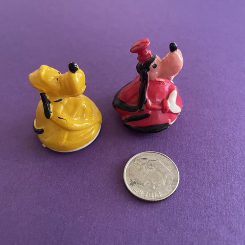 Vintage 1968 Marx Disney Rolykins Goofy & Pluto Mini Schmuck Spielzeug - Bild 2 von 3