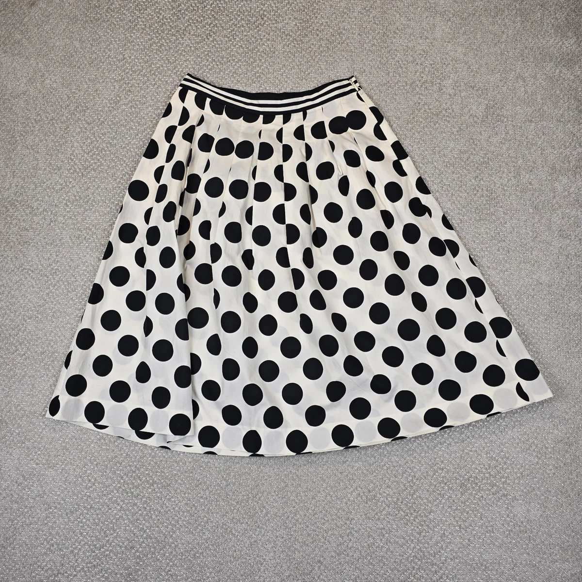Jupe Talbots Femme Taille 4 - Coton Ligne A - Papillon Blanc Et Vert - Doublée