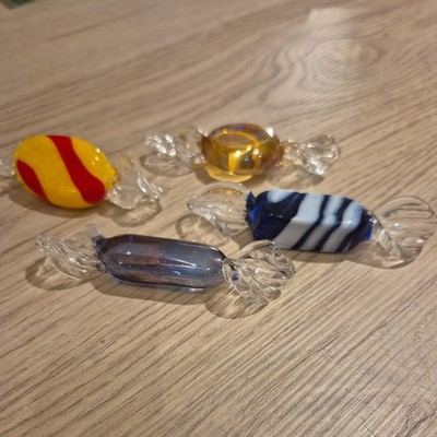 Murano 4 verschiedene Glas Süßigkeiten