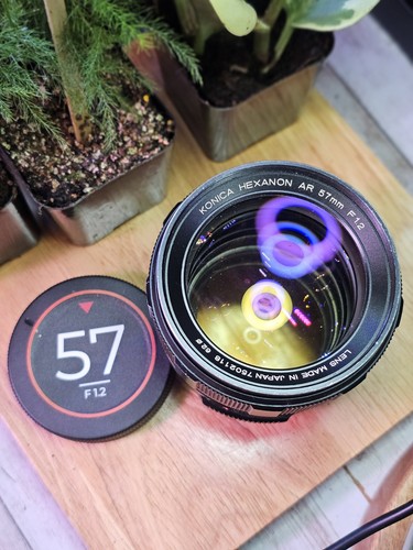 Rare Konica Hexanon 57mm F1.2 AR Mount Lens W/ Custom Cap, Adapter! - Picture 1 of 19