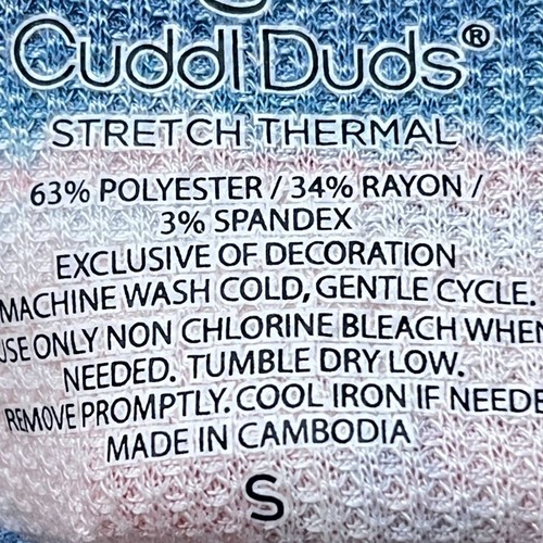 Cuddl Duds Top donna termico manica lunga acquerello stampa foresta accogliente caldo S - Foto 7 di 9