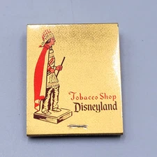 Vintage Disneyland Tobacco Shop Main St Gold Matchbook Full Unused Souvenir