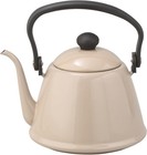 Nodahoro Drip Kettle II, Enamel, Induction Compatible, Heat Resistant, Beige, 2L