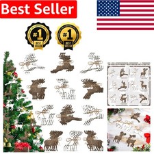 Elegant 36 Piece Reindeer Hanging Ornaments - Holiday Tree Decorations