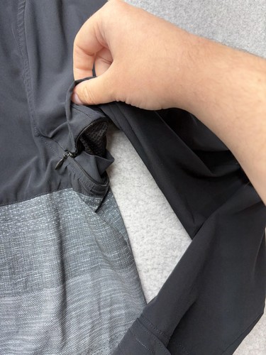 Travis Mathew Jacke Herren Large schwarz grau Kapuze durchgehender Reißverschluss Golf leichtes Mesh - Bild 4 von 17