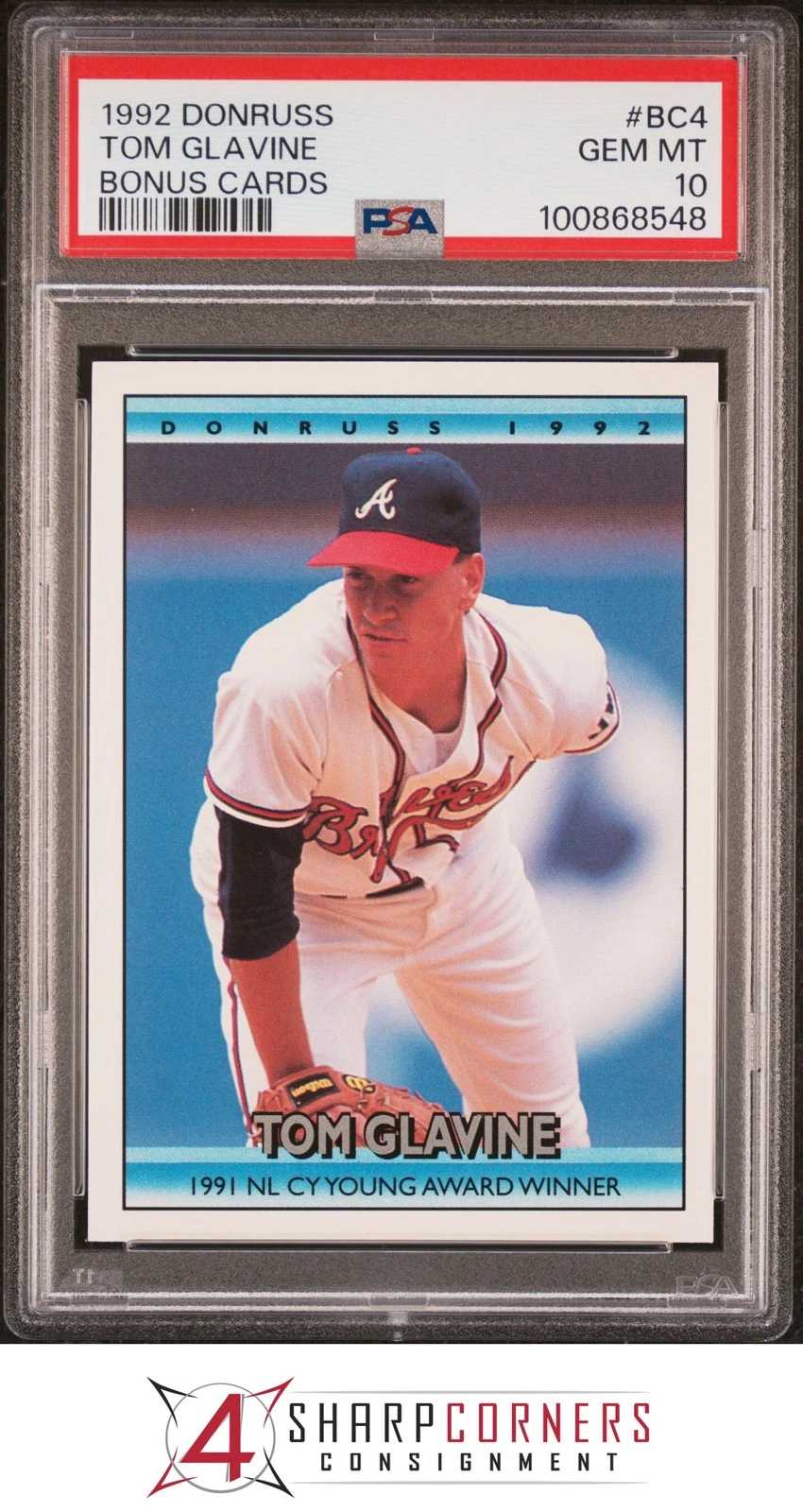 Tom Glavine trading card